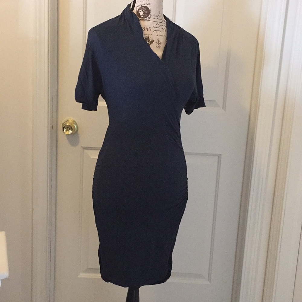 Banana Republic navy  mini asymmetric dress Sz XXS